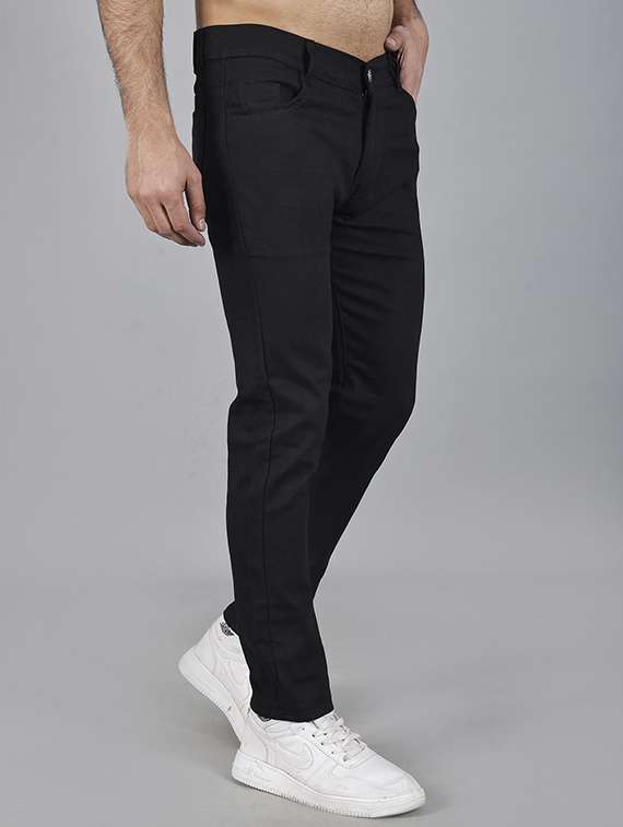 men plain mid rise full length jeans - 22344642 -  Standard Image - 1
