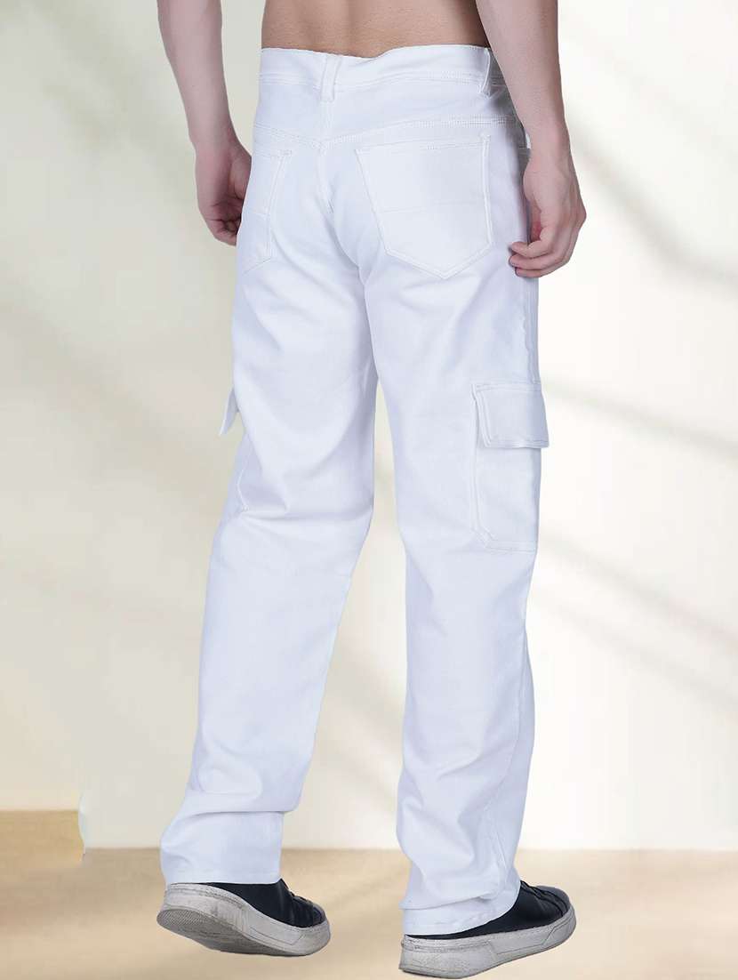 men solid mid rise relaxed fit cargo - 22344686 -  Standard Image - 1