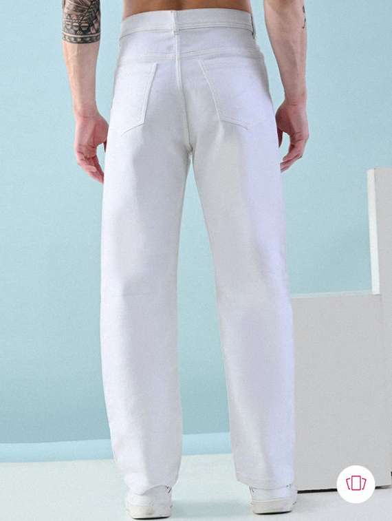 men plain mid rise full length jeans - 22344732 -  Standard Image - 1