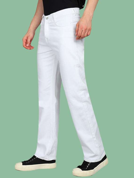 men plain mid rise full length jeans - 22344734 -  Standard Image - 1
