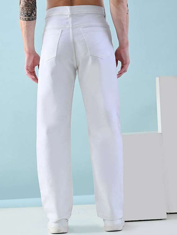 men plain mid rise full length jeans - 22344735 -  Standard Image - 1