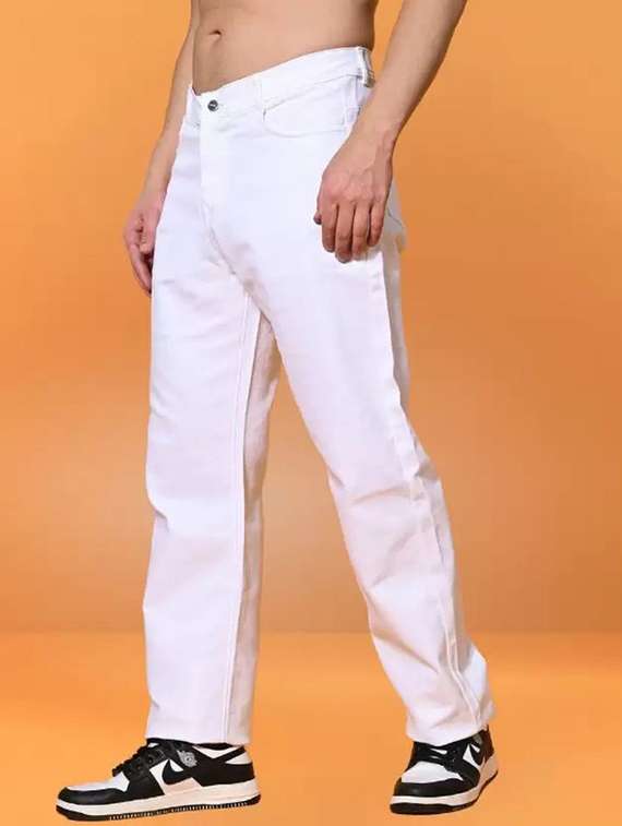 men plain mid rise full length jeans - 22344758 -  Standard Image - 1