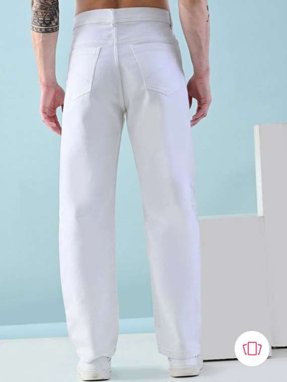 men plain mid rise full length jeans - 22344765 -  Standard Image - 1