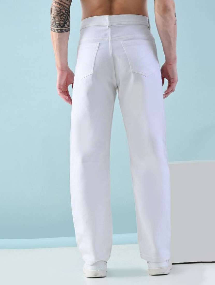 men plain mid rise full length jeans - 22344779 -  Standard Image - 1