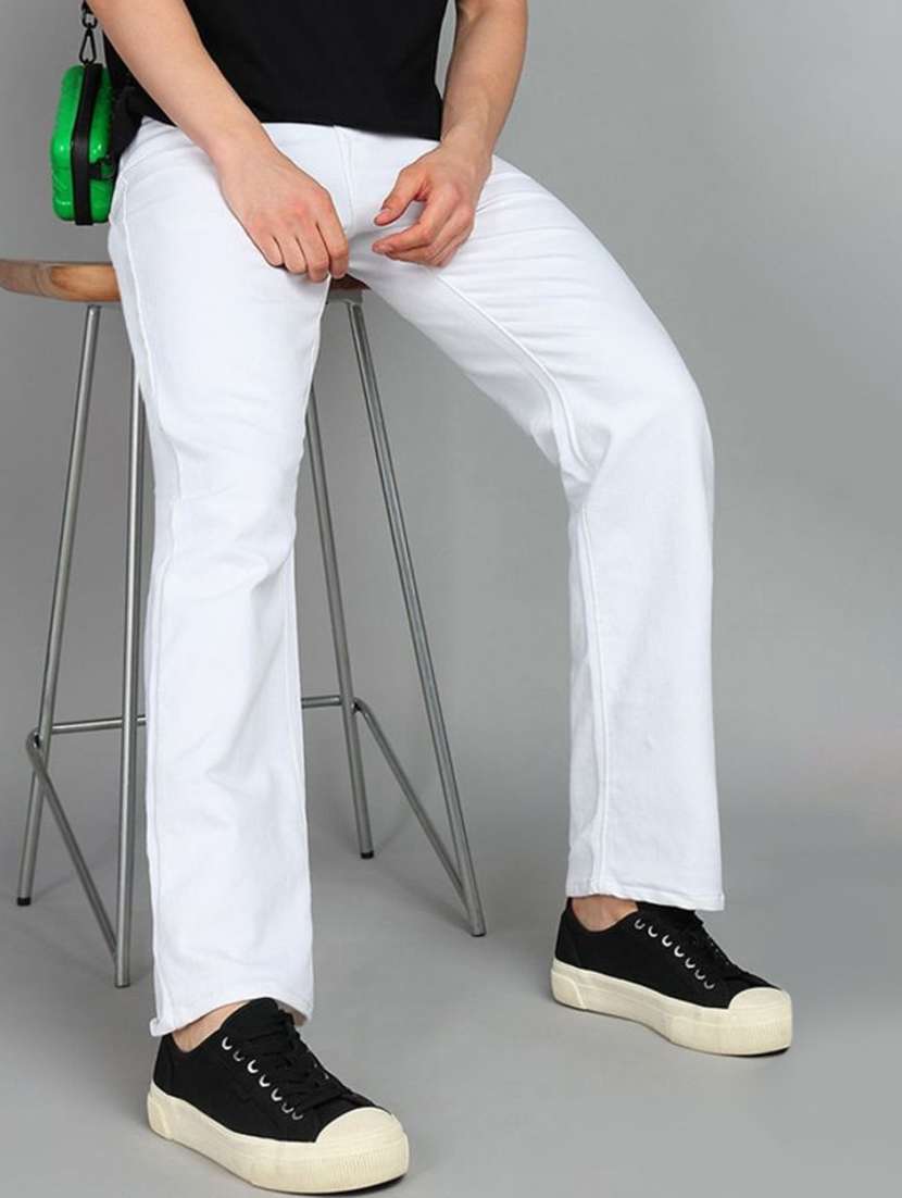 men plain mid rise full length jeans - 22344785 -  Standard Image - 1