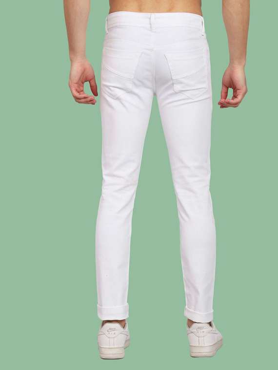 men plain mid rise full length jeans - 22344838 -  Standard Image - 1