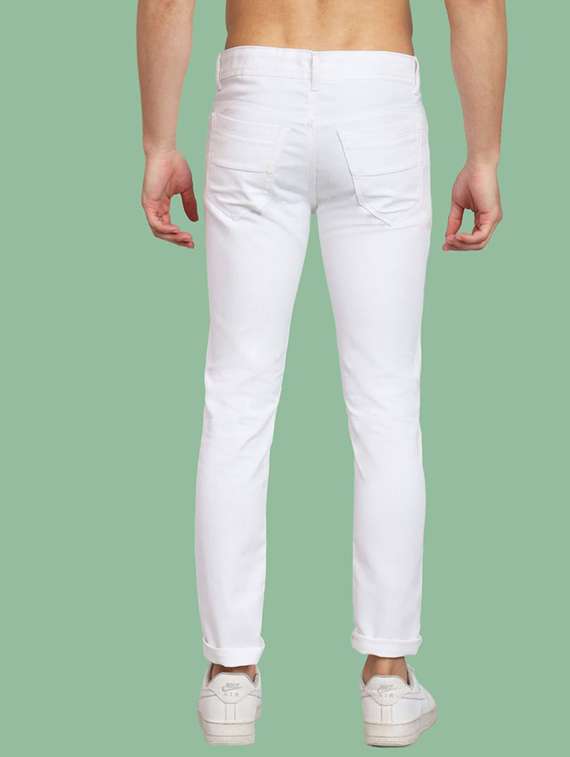 men plain mid rise full length jeans - 22344839 -  Standard Image - 1