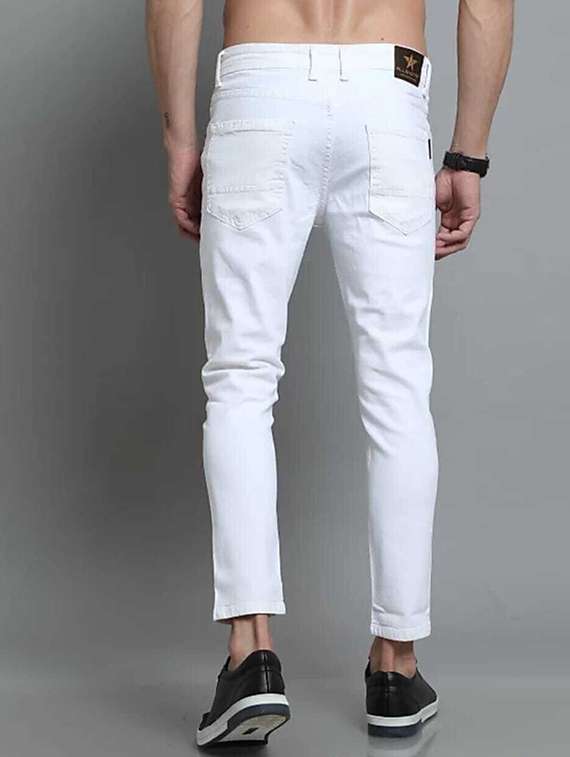 men plain mid rise full length jeans - 22344904 -  Standard Image - 1