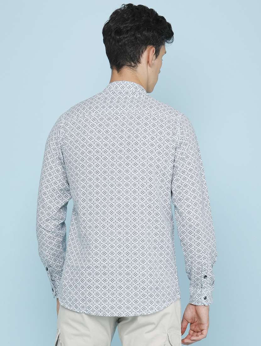 Men Printed Long Sleeves Short Kurta - 22345045 -  Standard Image - 4
