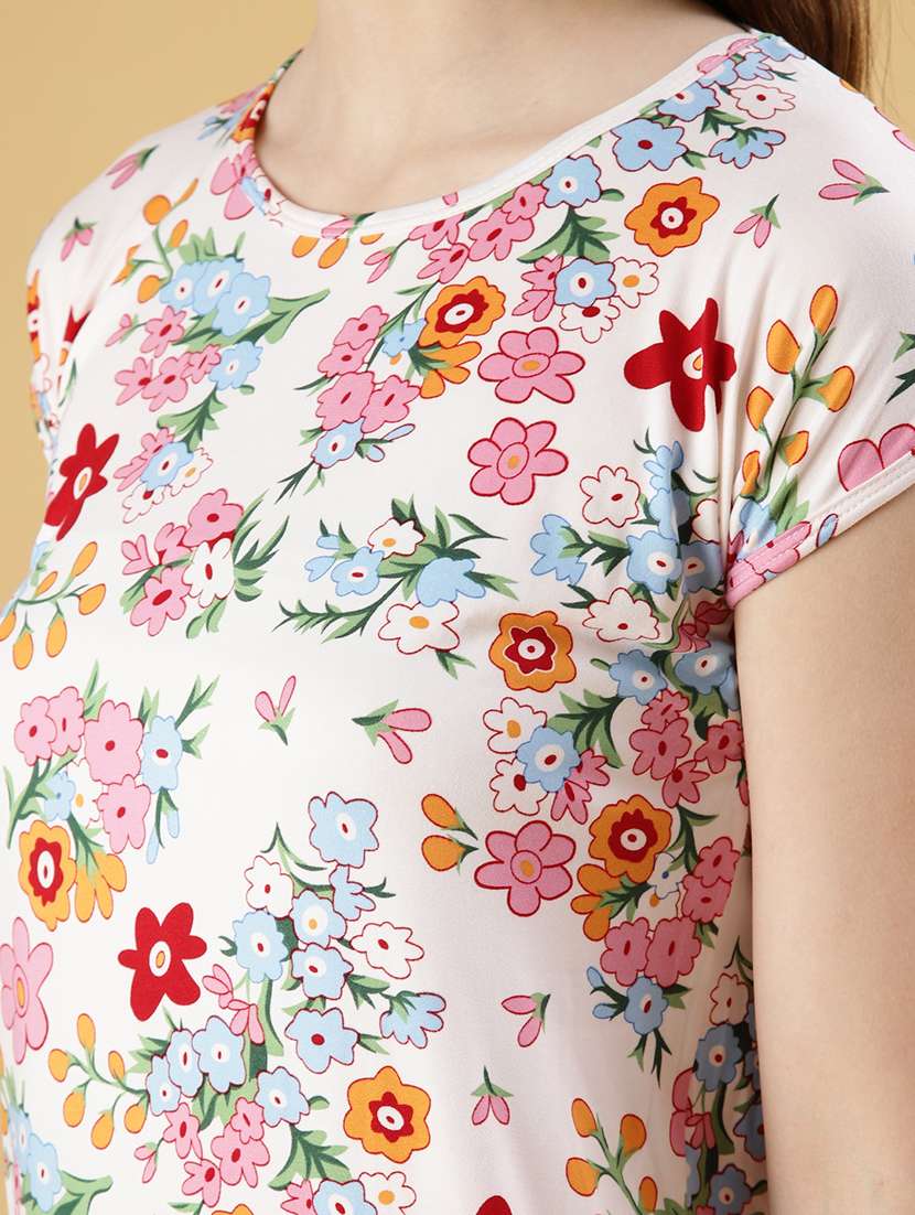 off white polyester nighty sleepshirts & - 22345161 -  Standard Image - 1