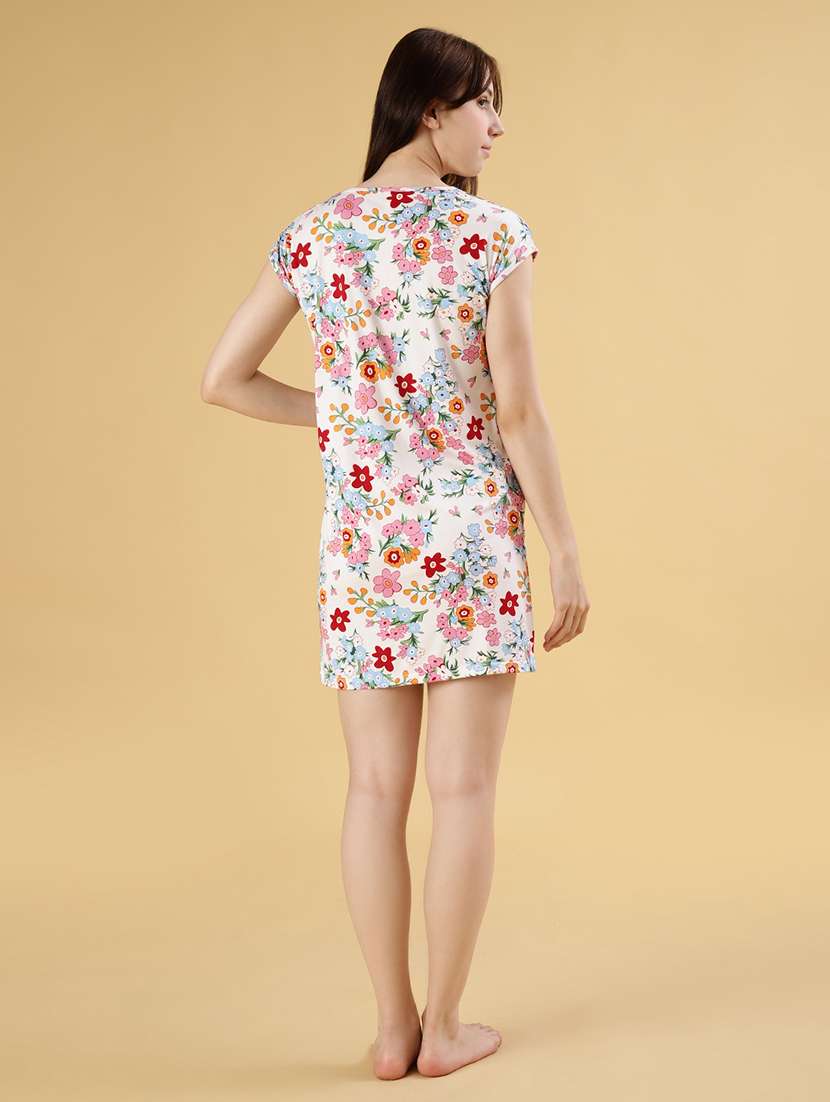 off white polyester nighty sleepshirts & - 22345161 -  Standard Image - 4