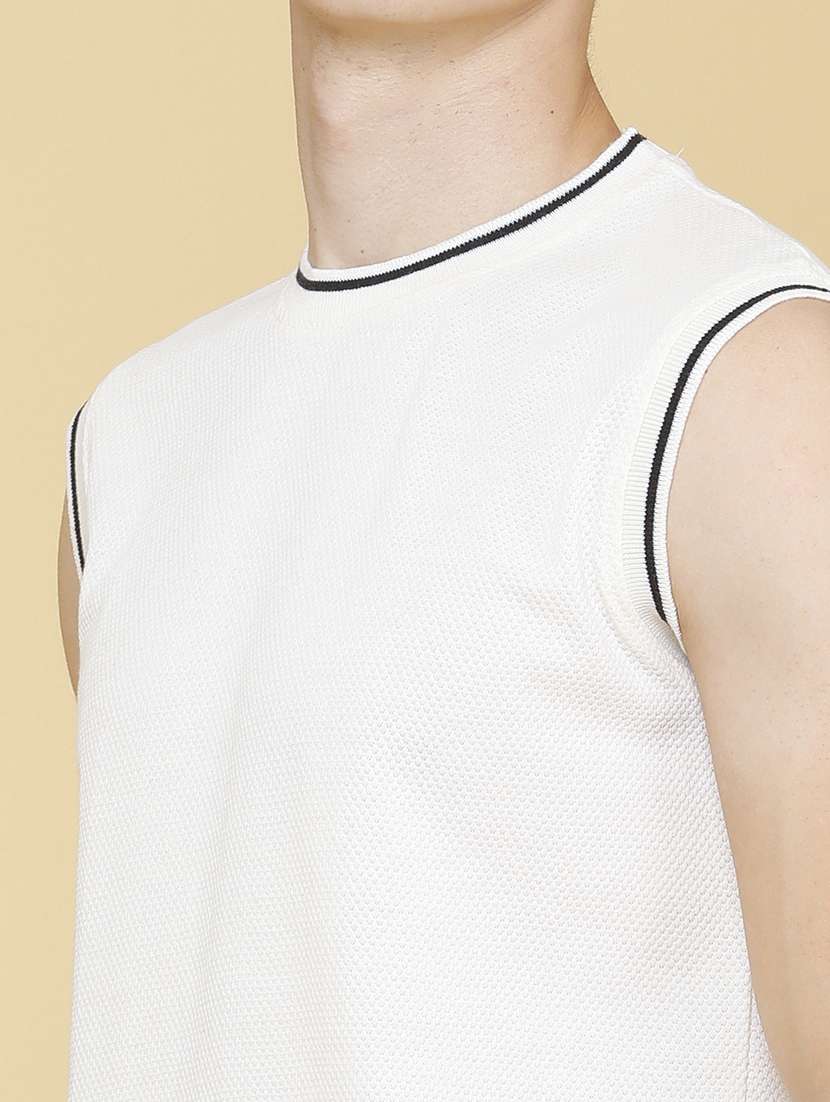 men self design sleeveless t-shirt and shorts co-ord set - 22345172 -  Standard Image - 1