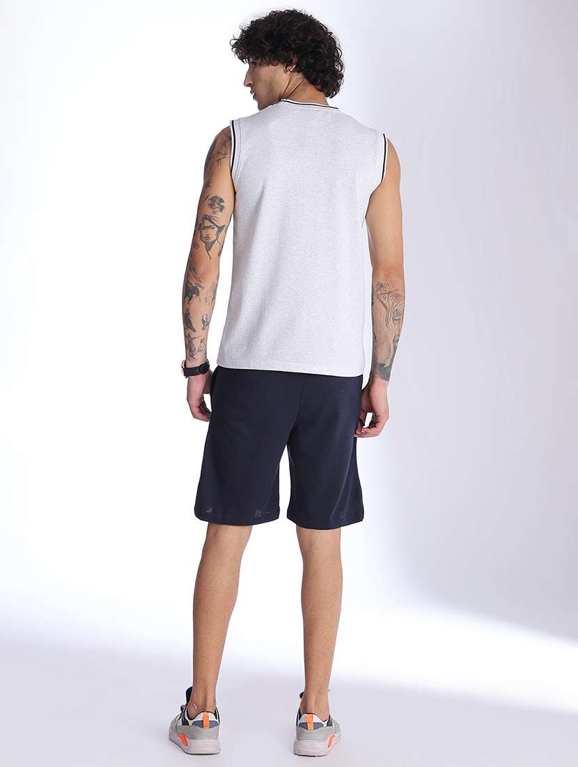 men printed sleeveless t-shirt and shorts set - 22345173 -  Standard Image - 4
