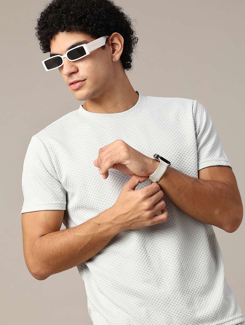 grey cotton plain coord set - 22345180 -  Standard Image - 1