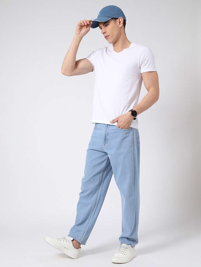men blue cotton jean - 22345606 -  Standard Image - 4