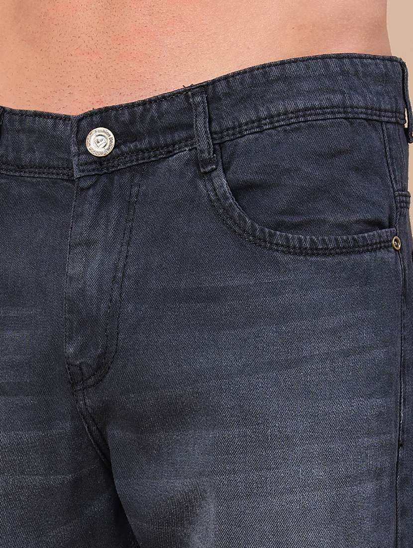 men washed mid rise full length straight jeans - 22345609 -  Standard Image - 1
