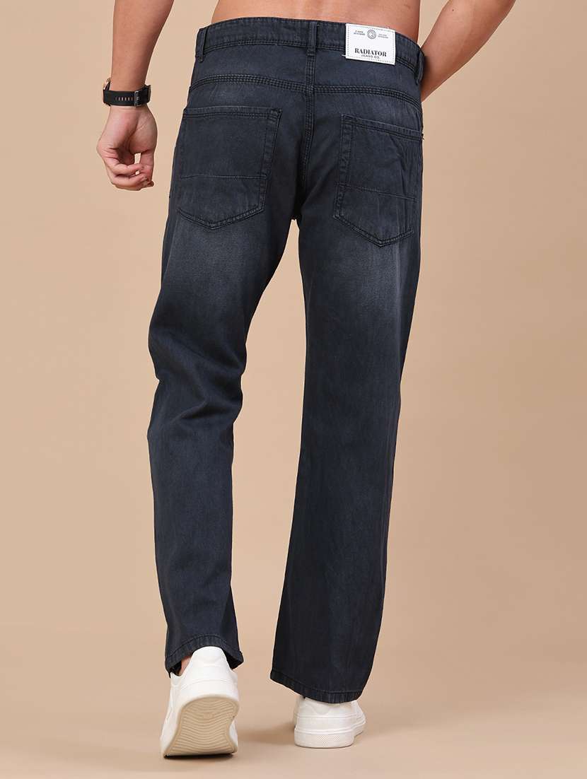 men washed mid rise full length straight jeans - 22345609 -  Standard Image - 4