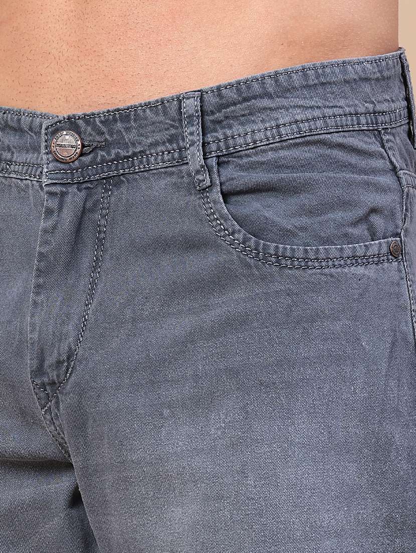 men washed mid rise full length straight jeans - 22345612 -  Standard Image - 1