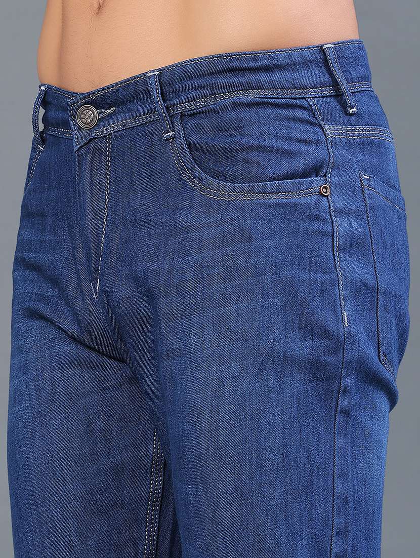 men washed mid rise full length tapered jeans - 22345613 -  Standard Image - 1