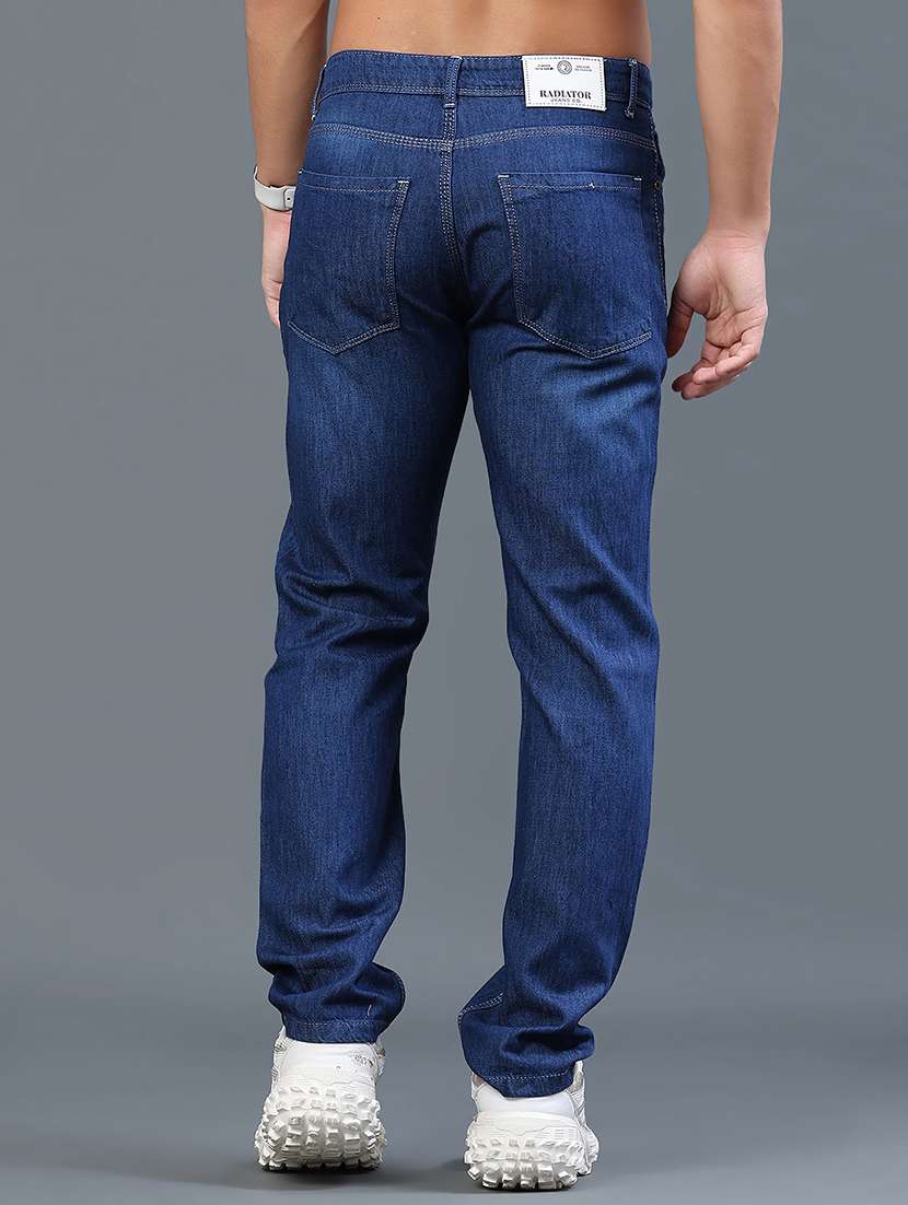 men washed mid rise full length tapered jeans - 22345613 -  Standard Image - 4