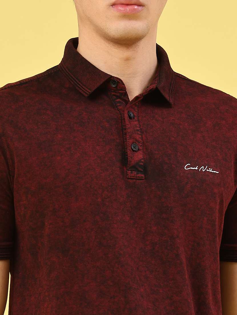 men printed short sleeve regular fit polo t-shirt - 22345619 -  Standard Image - 1
