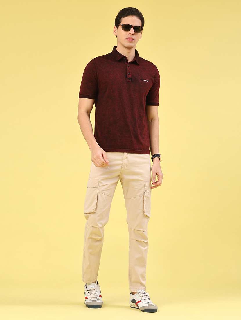 men printed short sleeve regular fit polo t-shirt - 22345619 -  Standard Image - 4