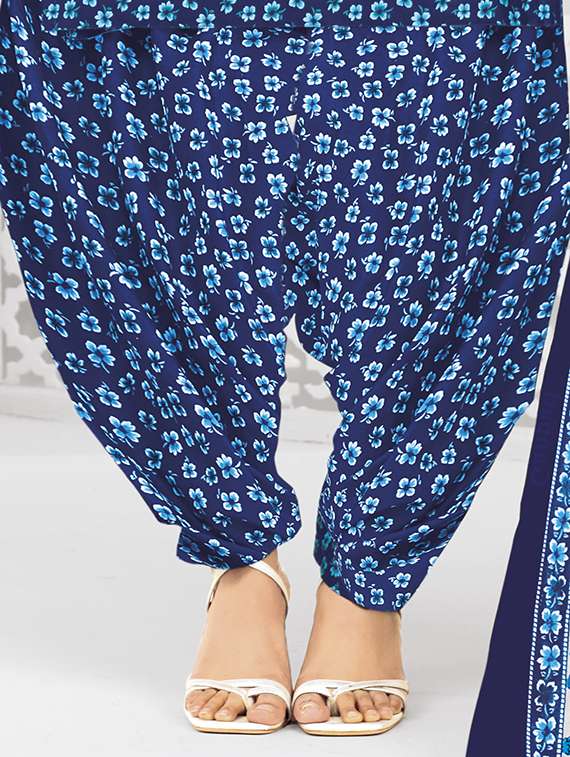 women printed three quarter sleeve kurta patiala with dupatta set - 22345726 -  Standard Image - 4