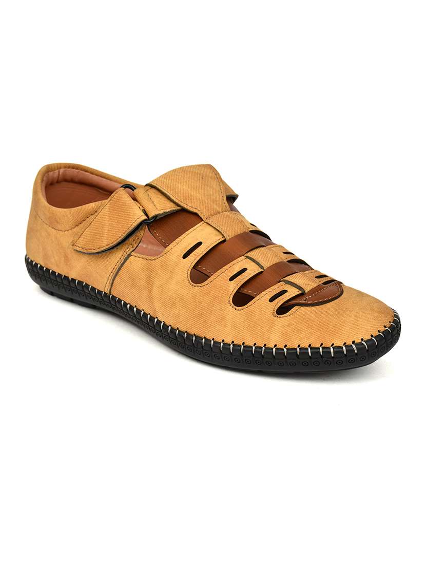 men solid close back sandal - 22345773 -  Standard Image - 1