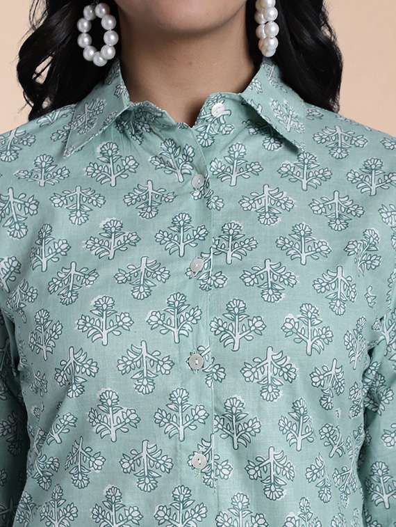 women printed shirt and trouser co-ord set - 22345821 -  Standard Image - 4