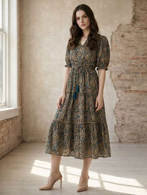 Buy v neck one piece dresses for women in India @ Limeroad