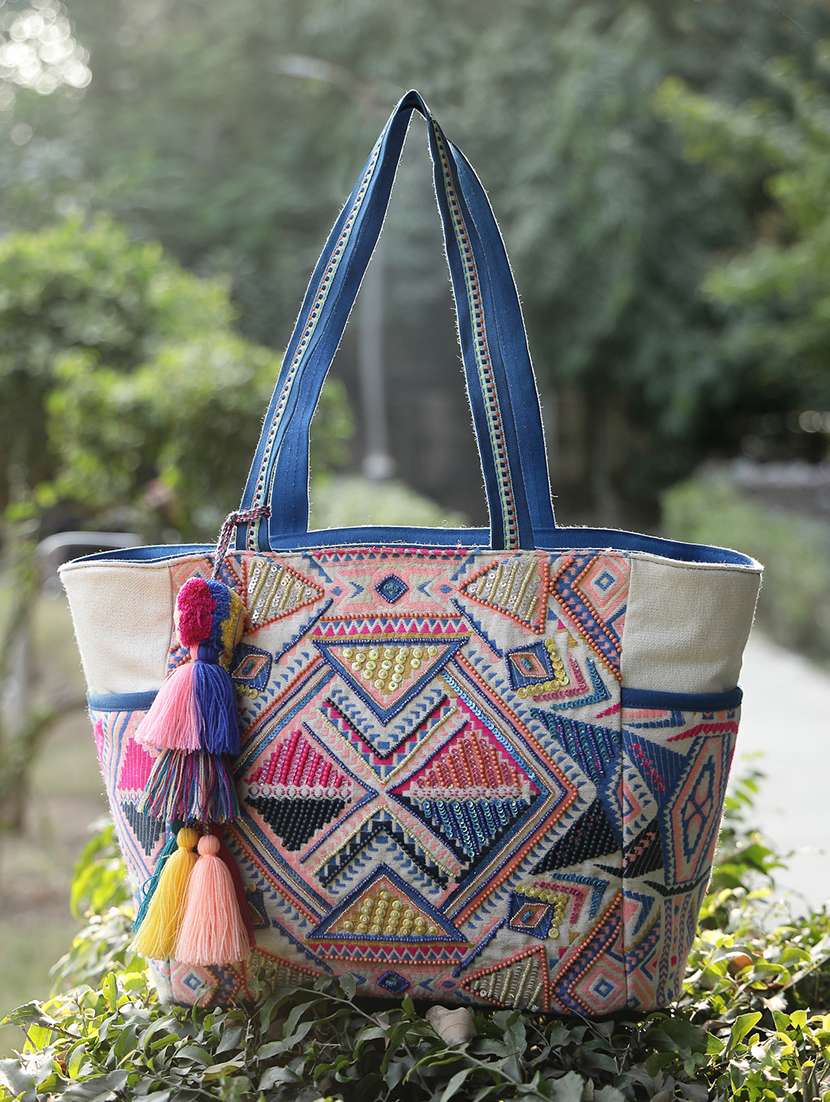 women embroidered boho style tote bag - 22345897 -  Standard Image - 1