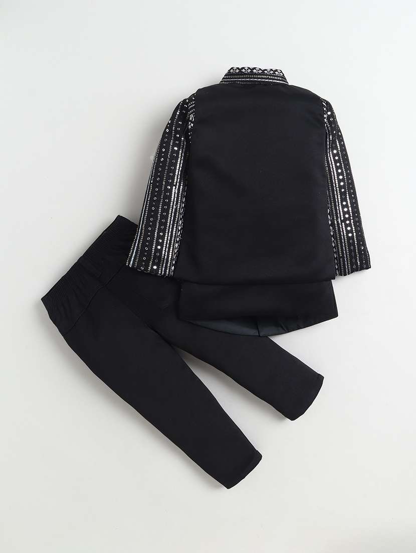 boys embroidered long sleeve sherwani set - 22345911 -  Standard Image - 1