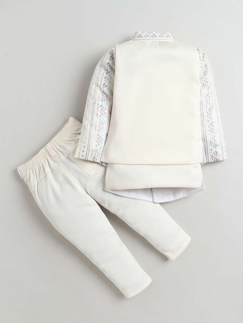 boys embroidered long sleeve sherwani set - 22345916 -  Standard Image - 1