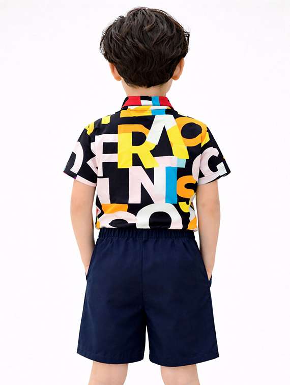 boys printed shirt and shorts set - 22345944 -  Standard Image - 4