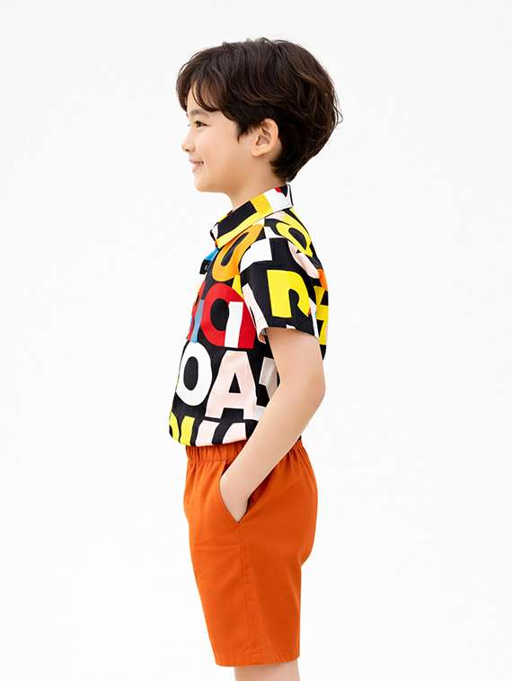boys printed shirt and shorts set - 22345947 -  Standard Image - 1