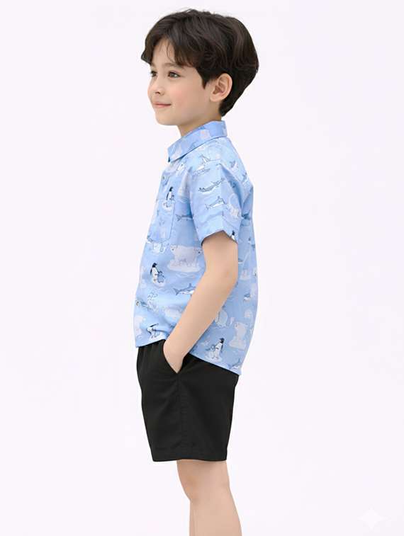 boys printed shirt and shorts set - 22345957 -  Standard Image - 1
