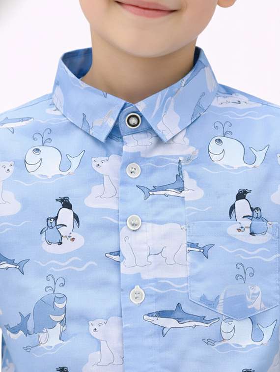 boys printed shirt and shorts set - 22345959 -  Standard Image - 4