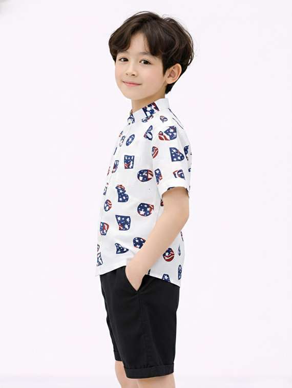 boys printed shirt and shorts set - 22345961 -  Standard Image - 1