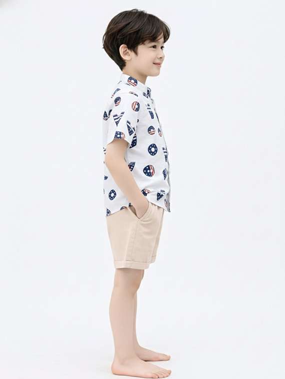 boys printed shirt and shorts set - 22345963 -  Standard Image - 1