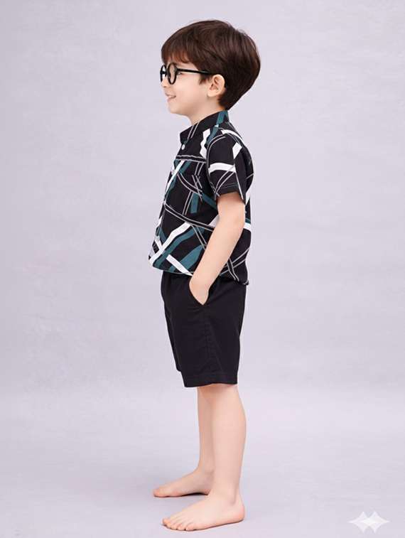 boys printed shirt and shorts set - 22345989 -  Standard Image - 1
