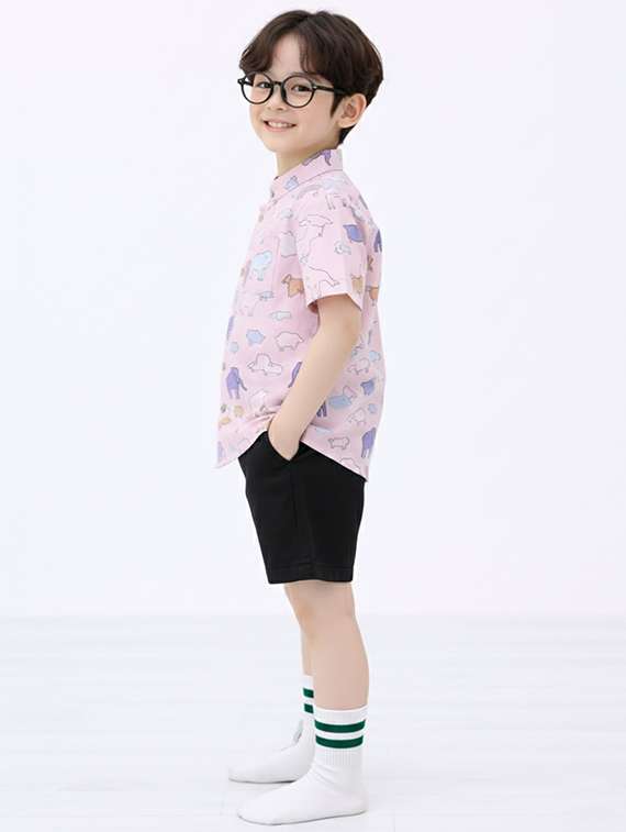 Boys Printed Shirt And Shorts Set - 22346011 -  Standard Image - 1