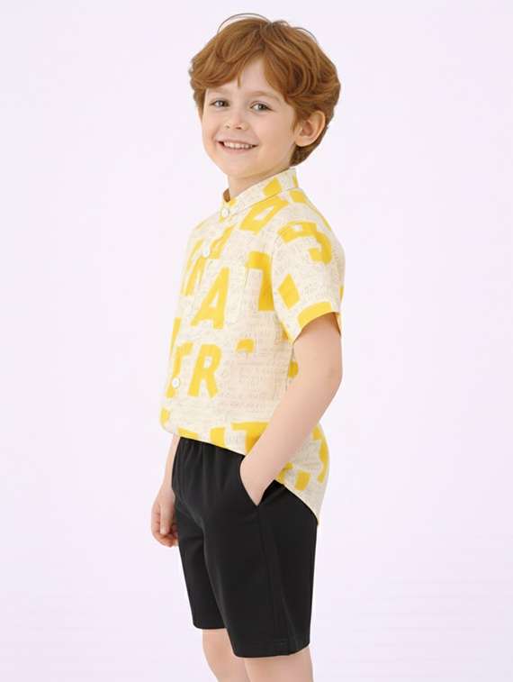 boys printed shirt and shorts set - 22346054 -  Standard Image - 1