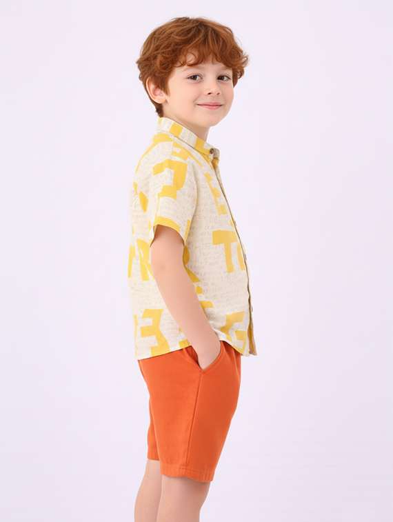 boys printed shirt and shorts set - 22346057 -  Standard Image - 1