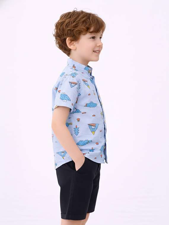boys printed shirt and shorts set - 22346064 -  Standard Image - 1