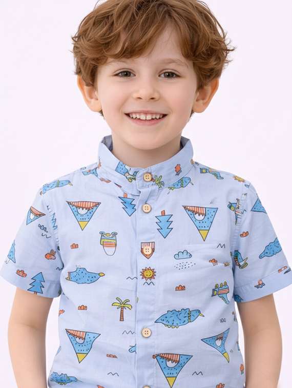 boys printed shirt and shorts set - 22346067 -  Standard Image - 4