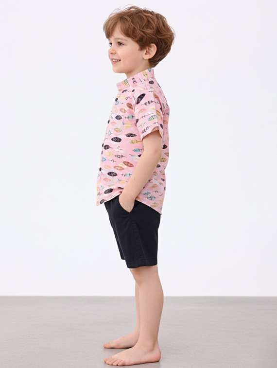 boys printed shirt and shorts set - 22346072 -  Standard Image - 1