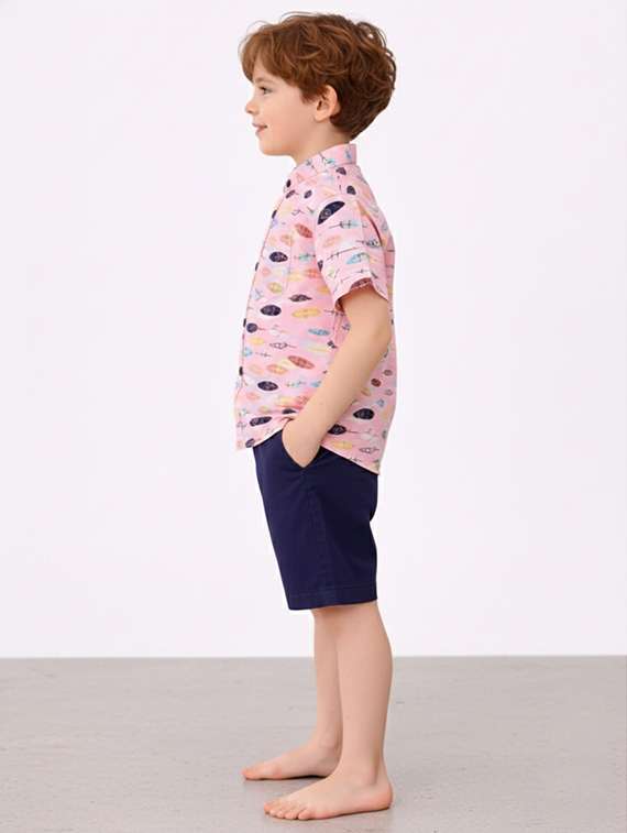 boys printed shirt and shorts set - 22346073 -  Standard Image - 1