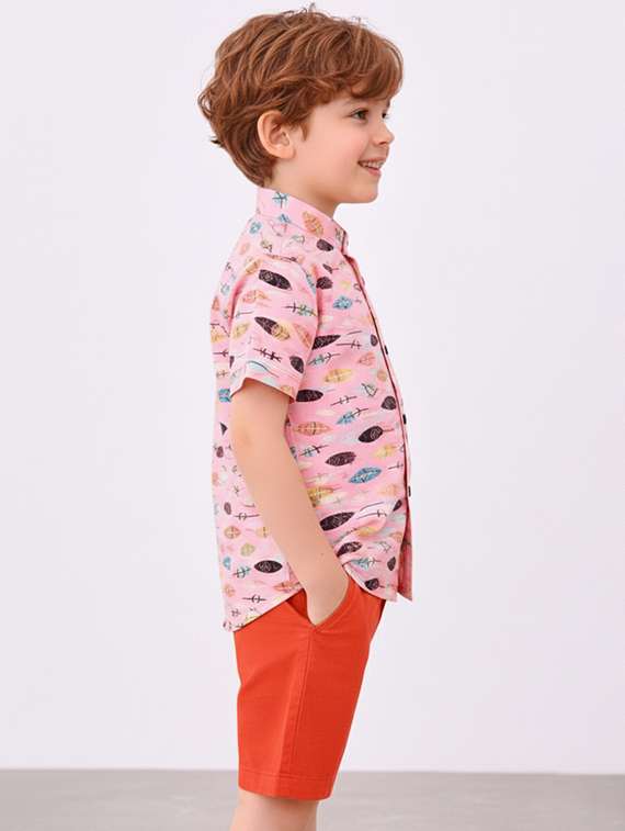 boys printed shirt and shorts set - 22346075 -  Standard Image - 1