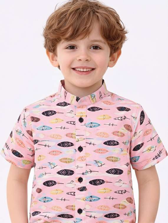 boys printed shirt and shorts set - 22346075 -  Standard Image - 4