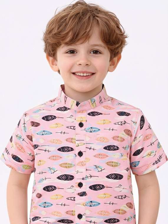 boys printed shirt and shorts set - 22346076 -  Standard Image - 4